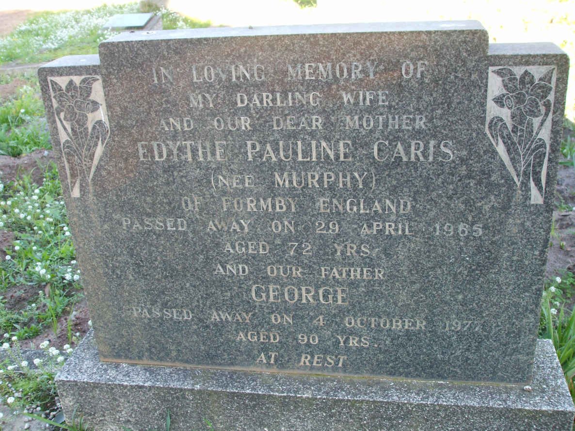 CARIS George -1977 &amp; Edythe Pauline MURPHY -1965