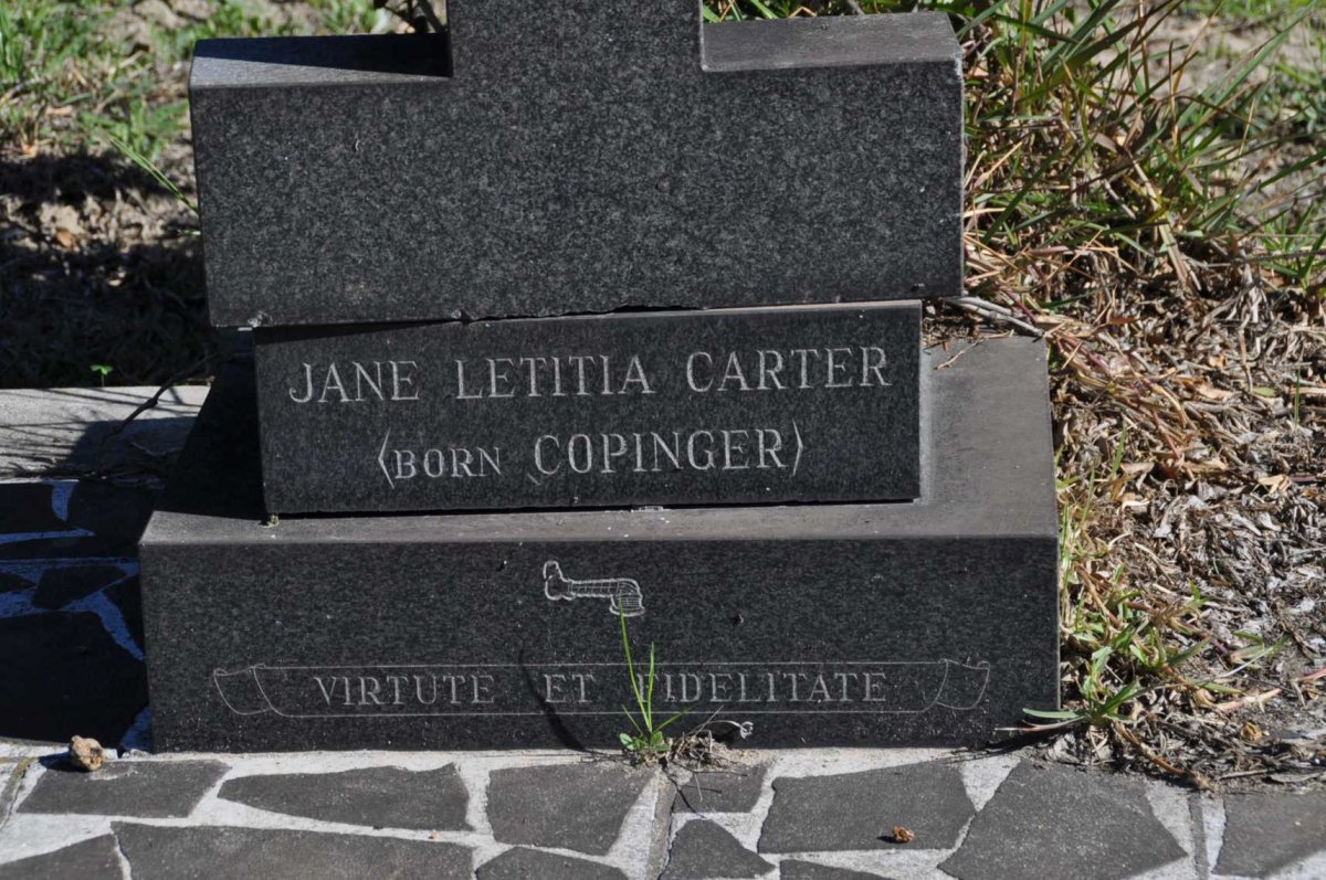 CARTER Jane Letitia nee COPINGER