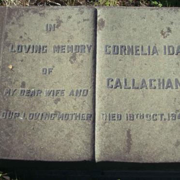 CALLAGHAN Cornelia Ida  -1943