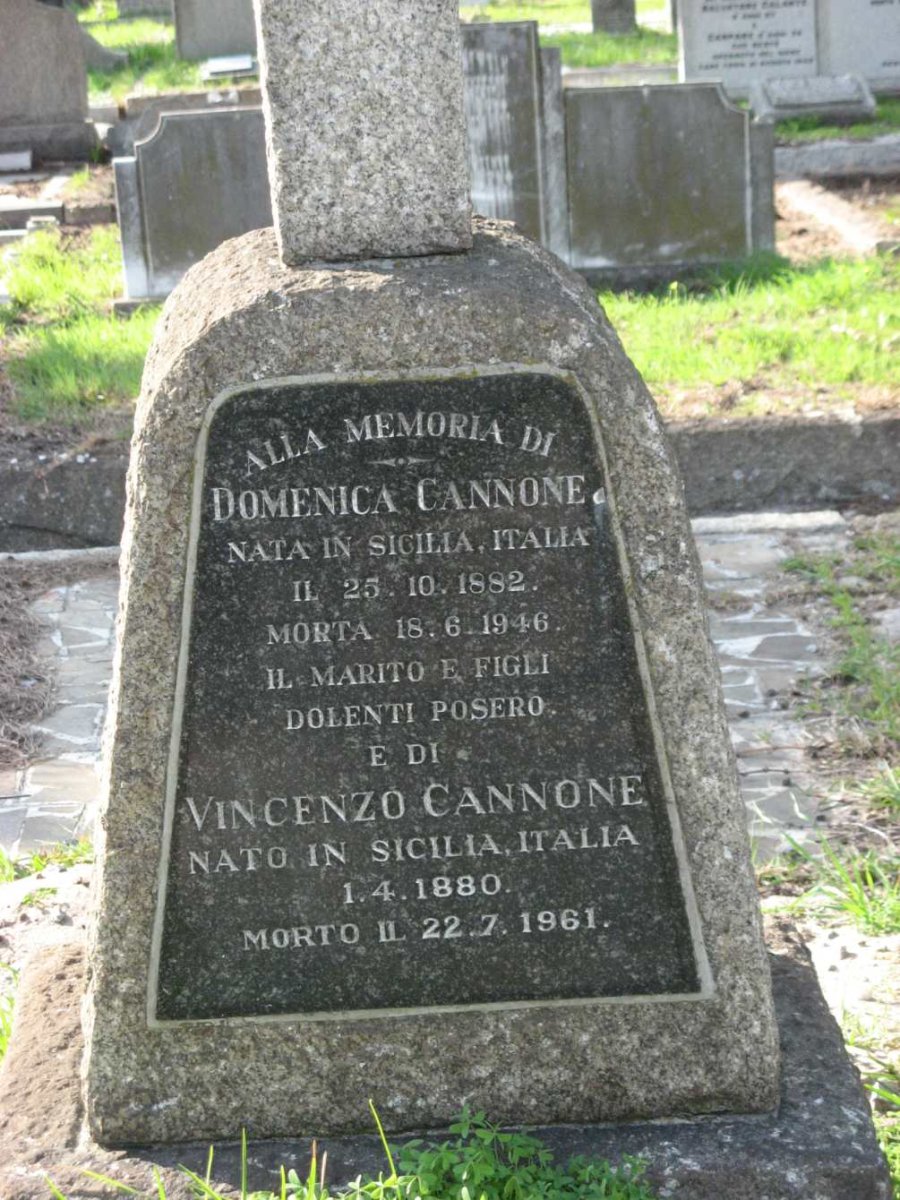 CANNONE Vincenzo 1880-1961 &amp; Domenica 1882-1946