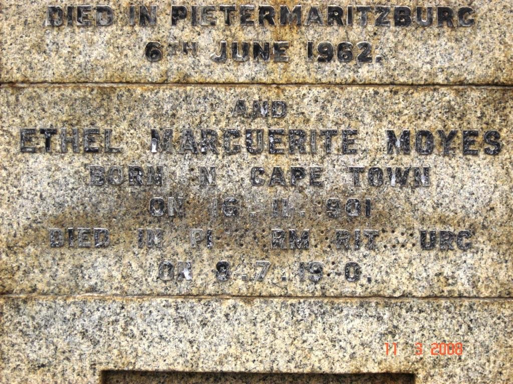 MOYES Ethel Marguerite 1901-19?0