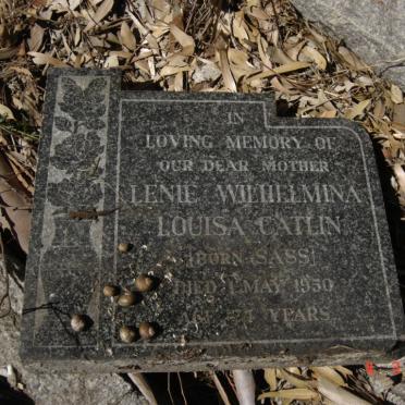 CATLIN Wilhelmina Louisa nee SASS -1950
