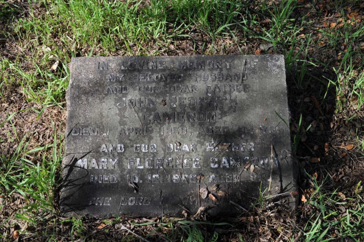 CAMERON John Redpath -1959 &amp; Mary Florence -1966