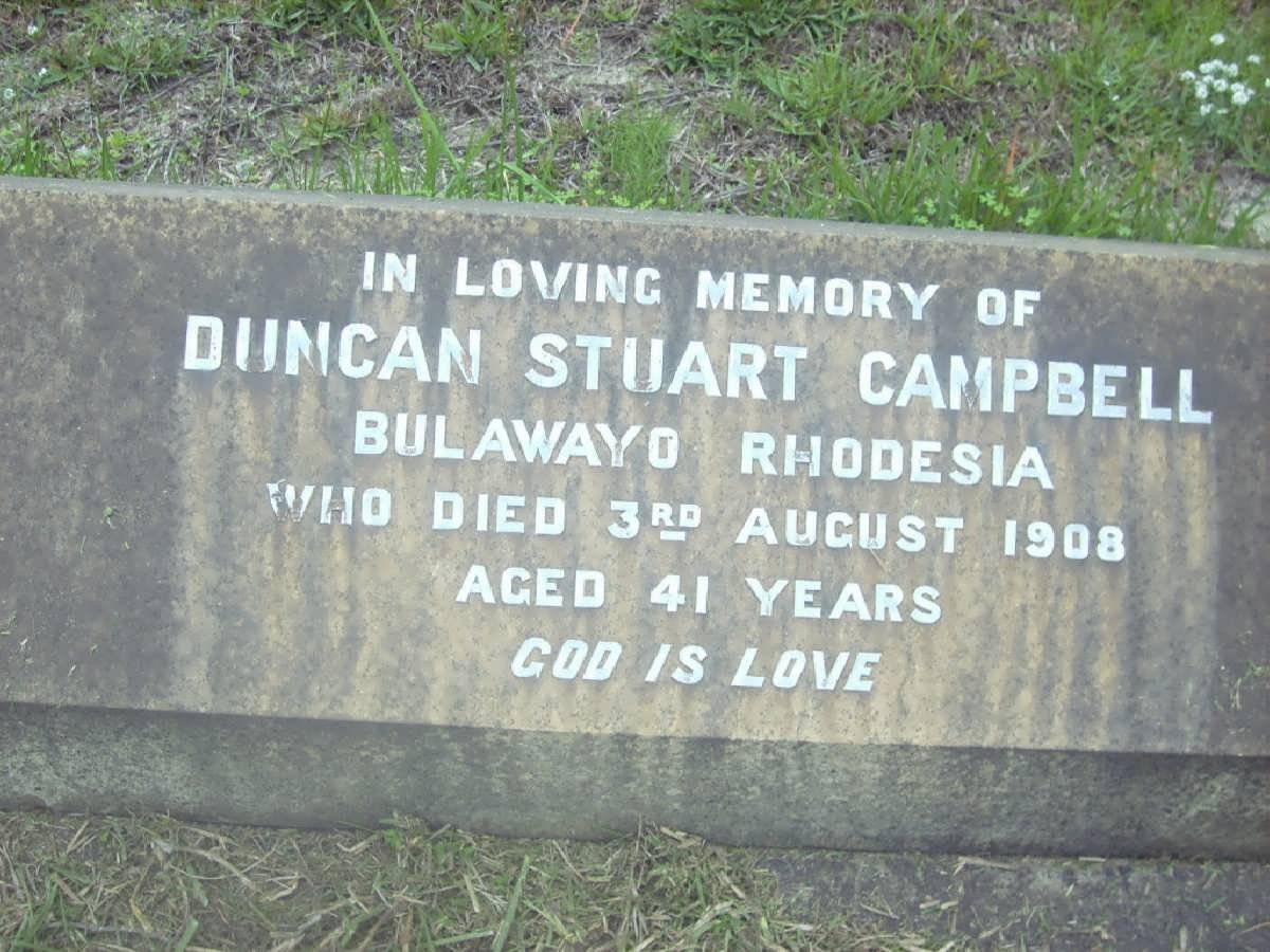 CAMPBELL Duncan Stuart -1908