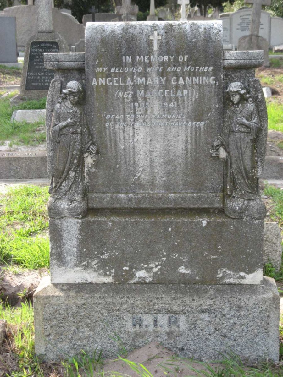 CANNING Angela Mary nee MACCELARI 1905-1941