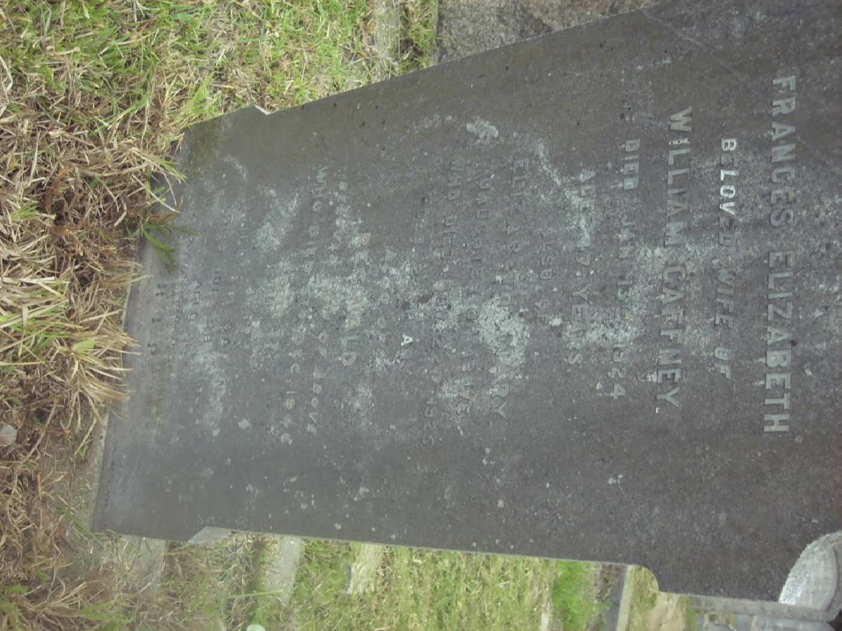 CAFFNEY William -1951 &amp; Frances Elizabeth -1924 :: ? Reginald 1946 &amp; Elizabeth Mary CAFFNEY -1925