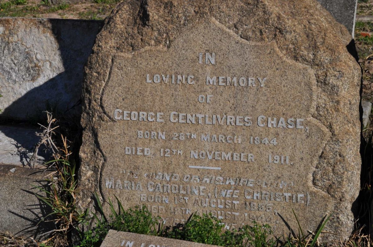 CHASE George Centlivres 1844-1911 &amp; Maria Caroline CHRISTIE 1855-1944