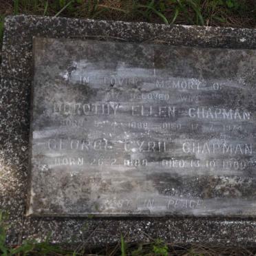 CHAPMAN George Cyril 1888-1980 &amp; Dorothy Ellen 1888-1974