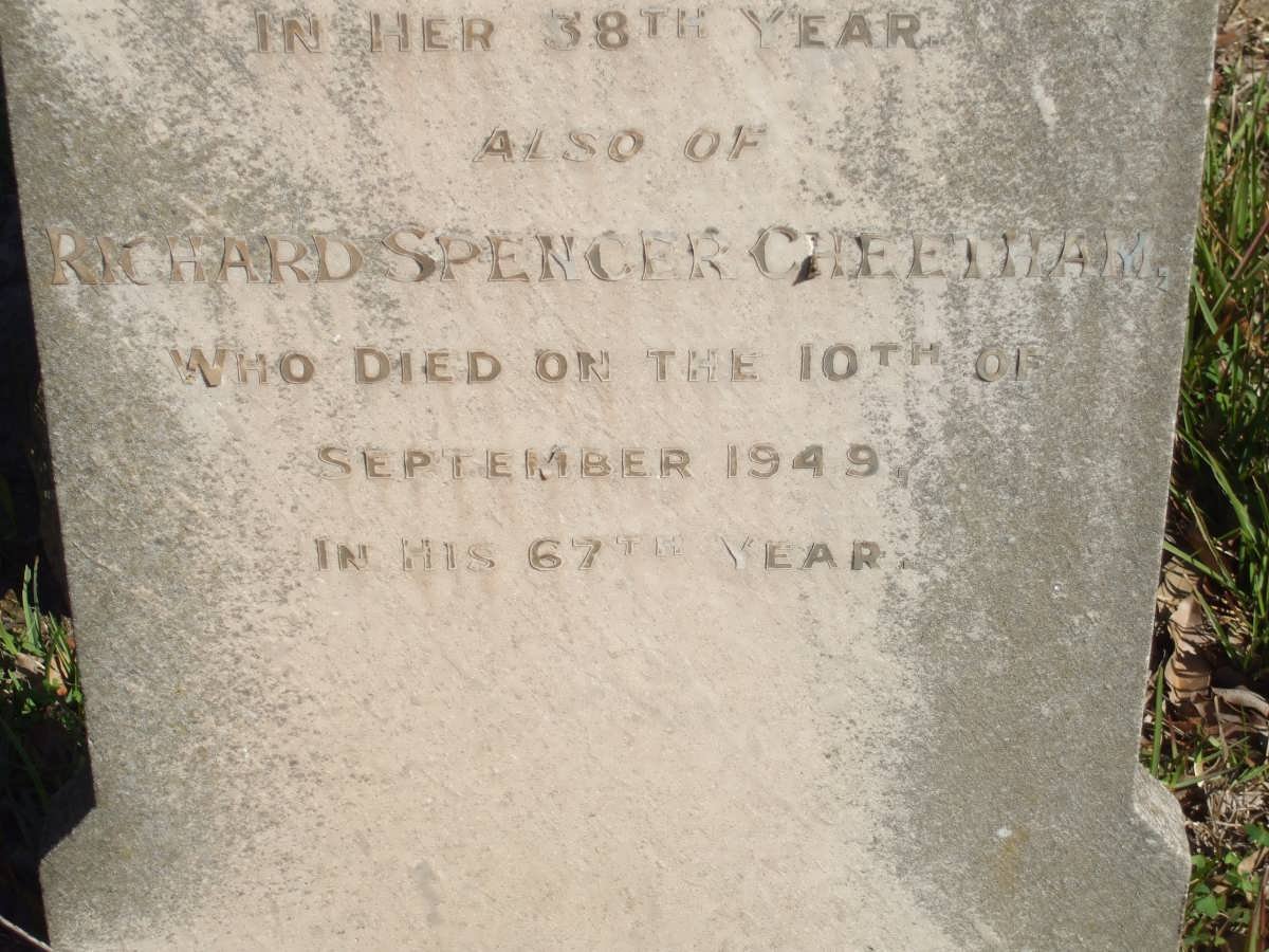 CHEETHAM Richard Spencer -1949 &amp; Minnie Thorn GRAHAM -1925