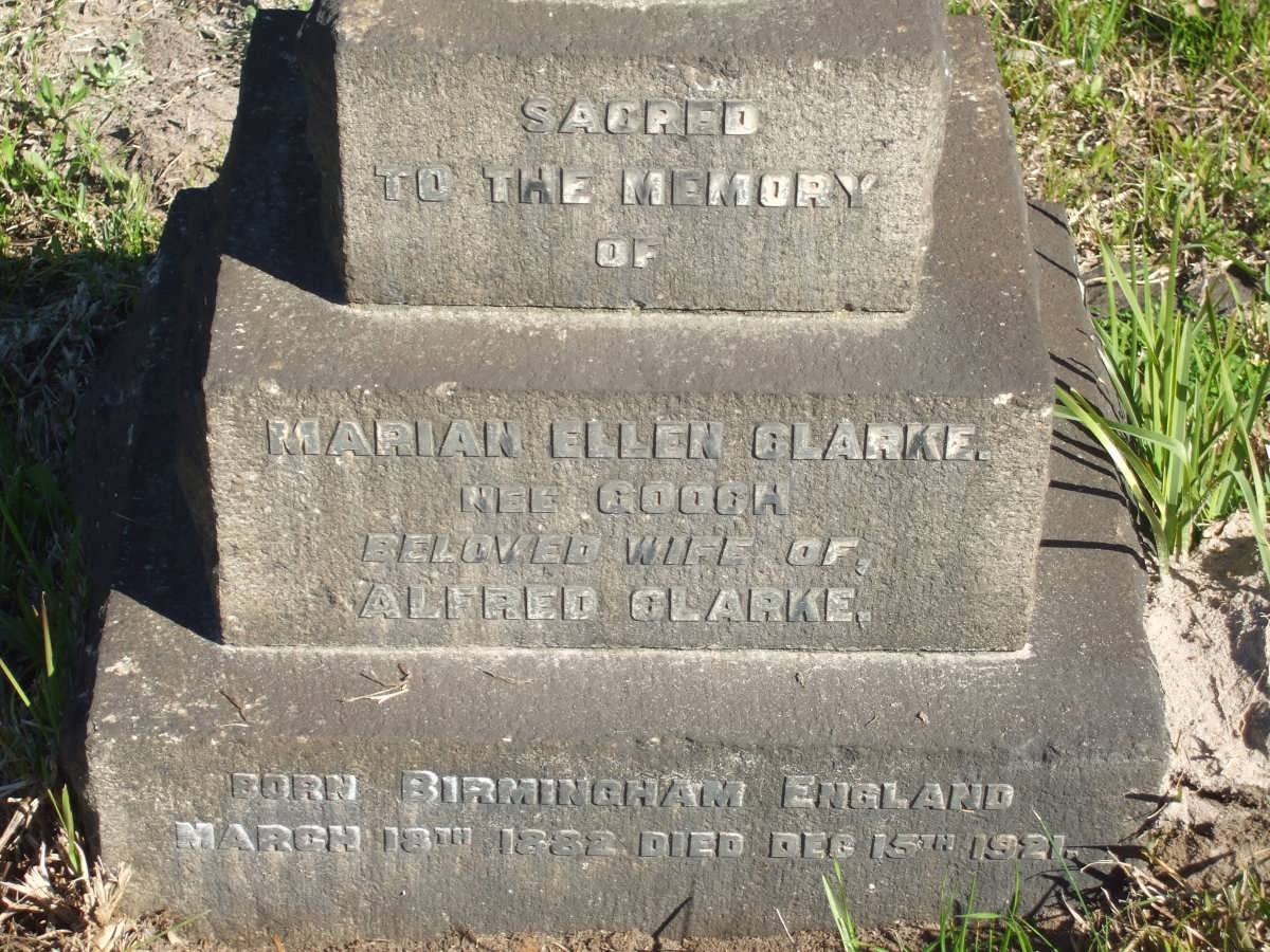 CLARKE Marian Ellen nee GOOGH 1882-1921
