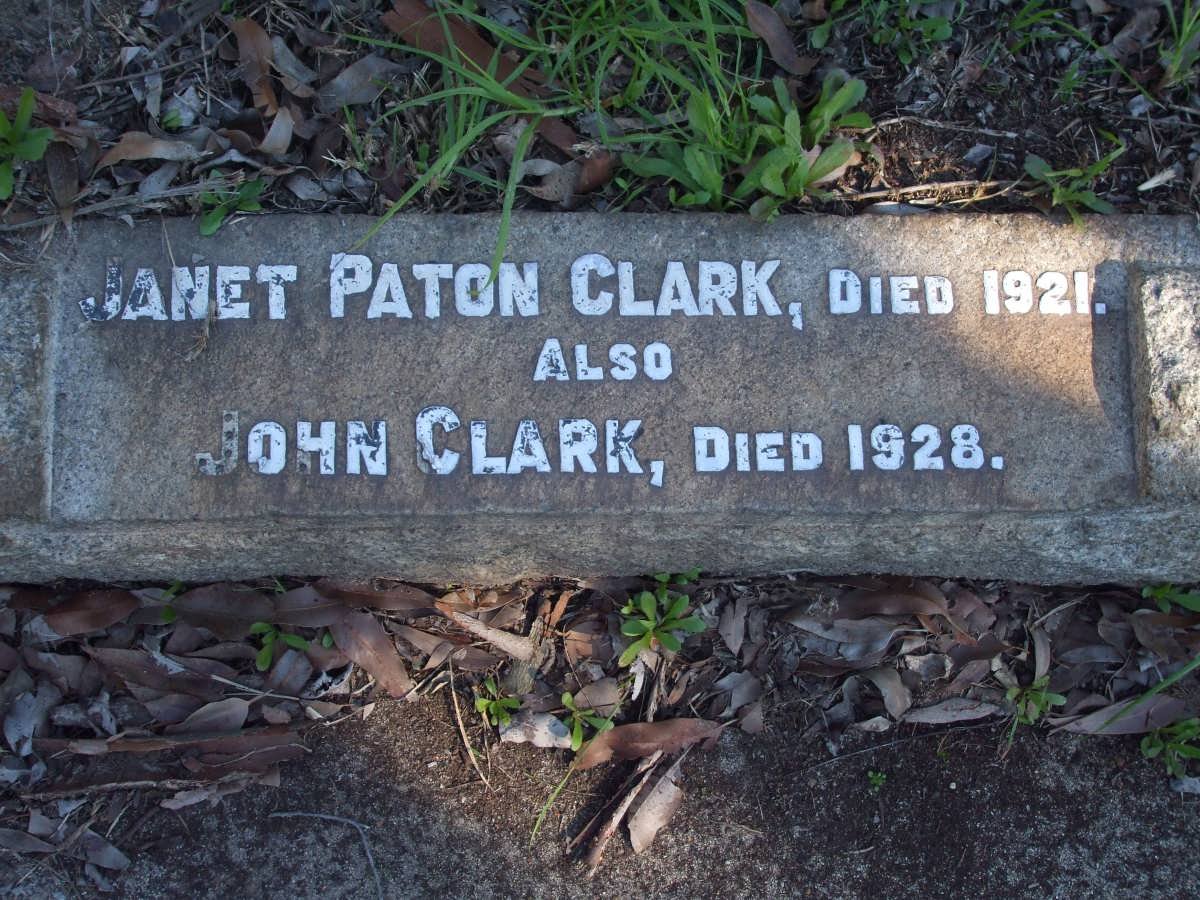 CLARK John -1928 &amp; Janet Paton -1921