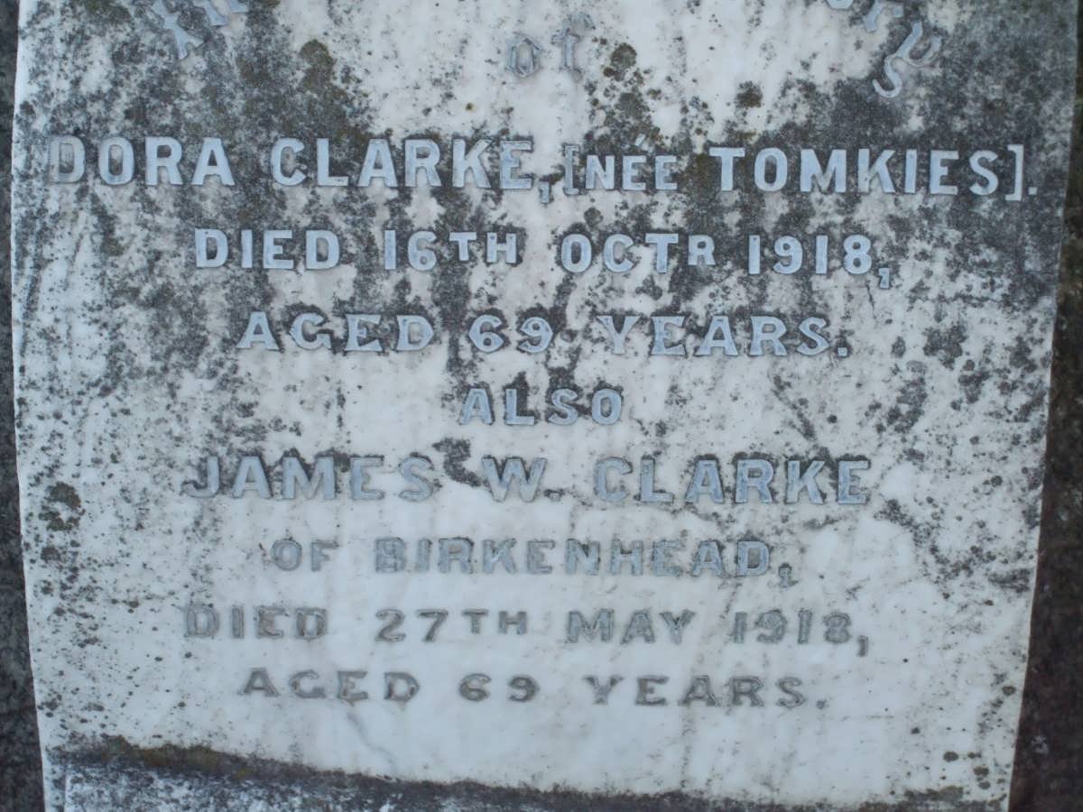 CLARKE James W. -1918 &amp; Dora TOMKIES -1918