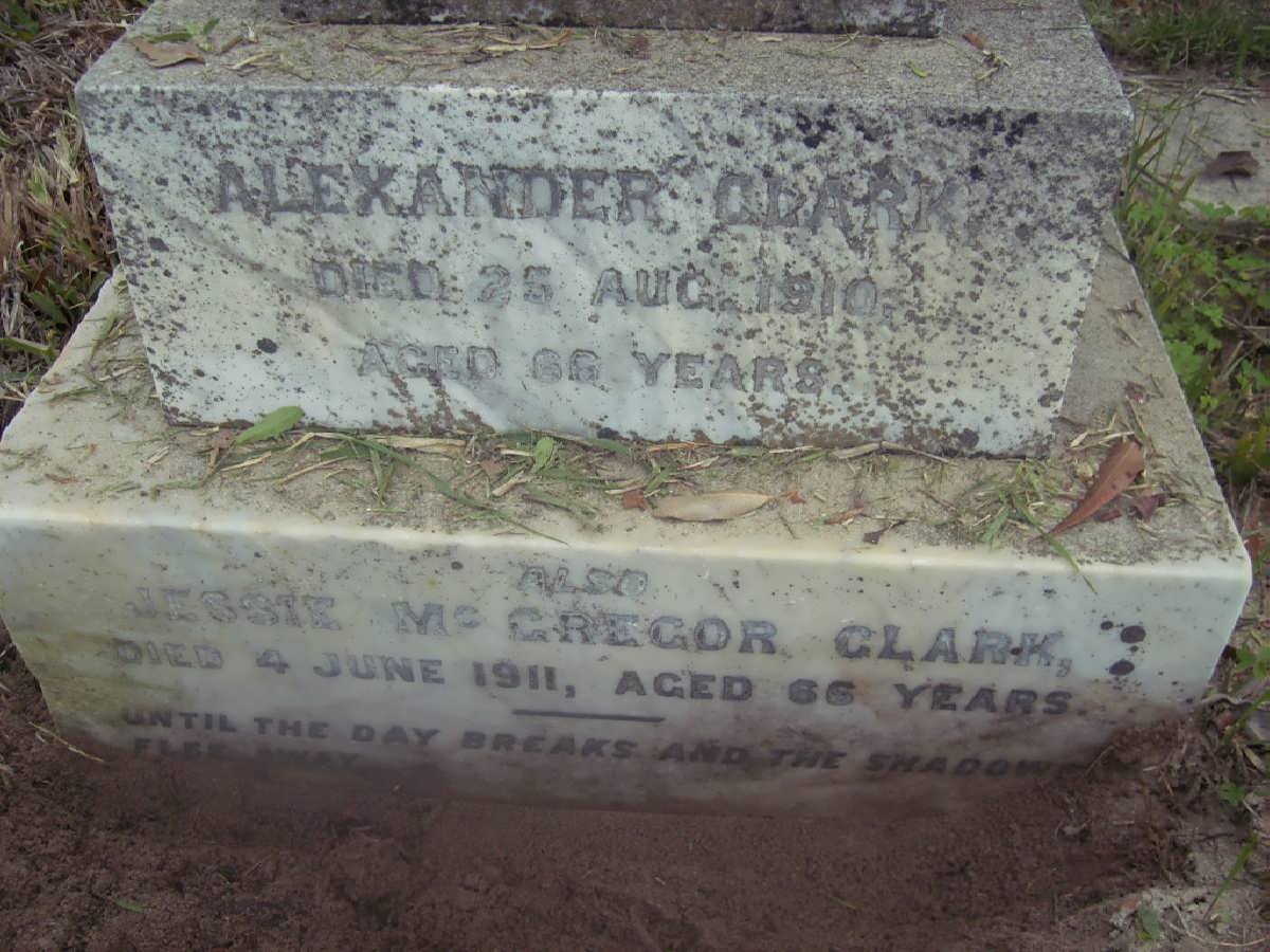 CLARK Alexander -1910 &amp; Jessie McGregor -1911