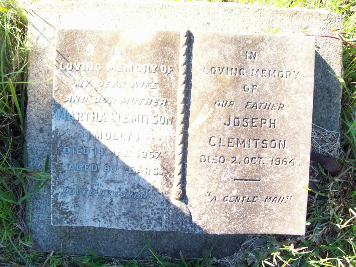 CLEMITSON Joseph -1964 &amp; Martha -1957