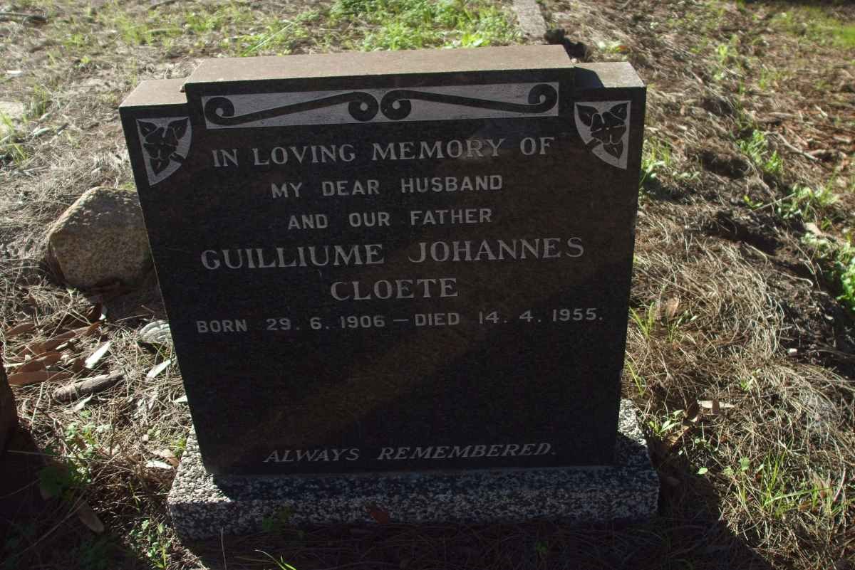 CLOETE Guilliume Johannes 1906-1955