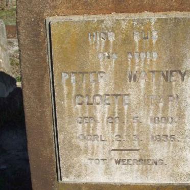CLOETE Peter Watney 1890-1935