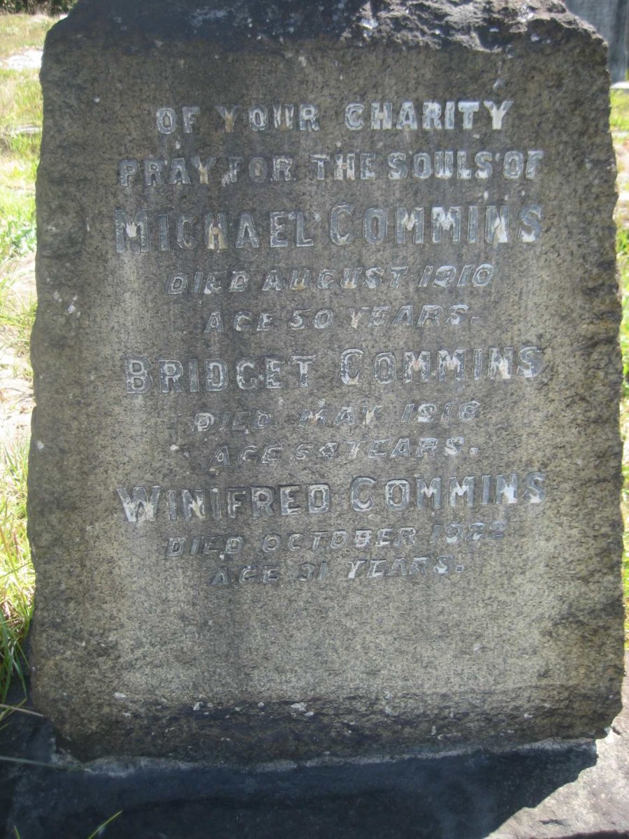 COMMINS Michael -1910 :: COMMINS Bridget -1916 :: COMMINS Winifred -1922