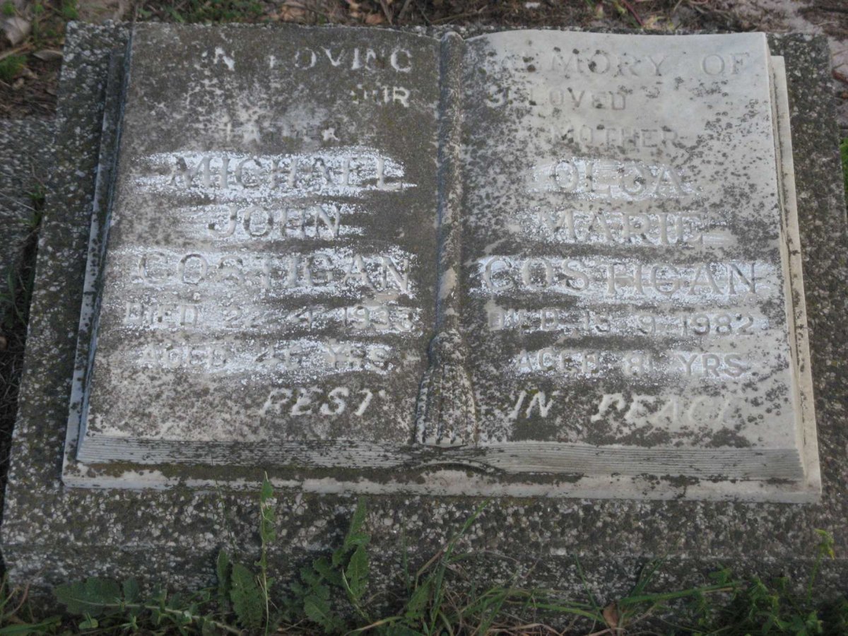 COSTIGAN Michael John -1933 &amp; Olga Marie -1982