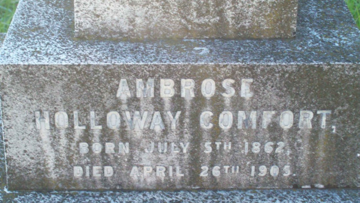 COMFORT Ambrose Holloway 1862-1905