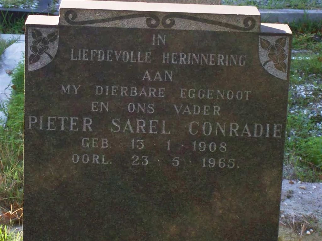 CONRADIE Pieter Sarel 1908-1965