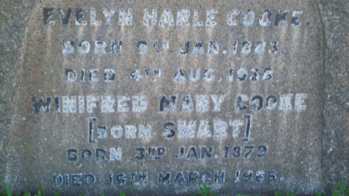 COOKE Evelyn Harle 1893-1938 :: COOKE Winifred Mary nee SWART 1879-1966