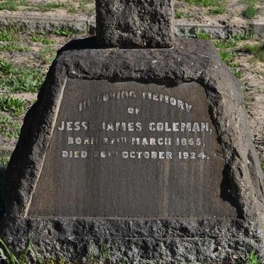 COLEMAN Jesse James 1865-1924