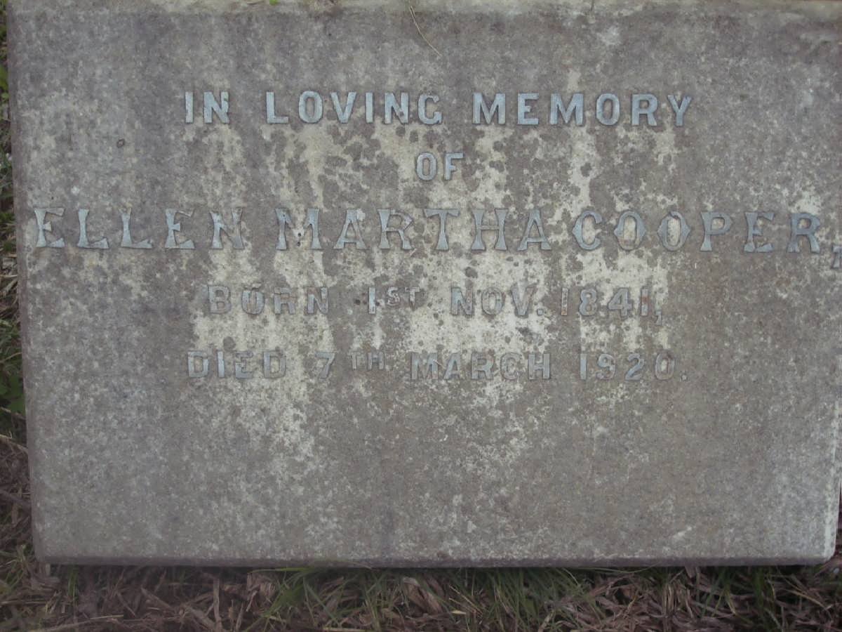 COOPER Ellen Martha 1841-1920