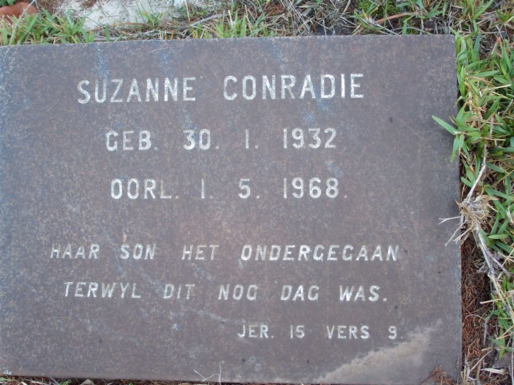 CONRADIE Suzanne 1932-1968