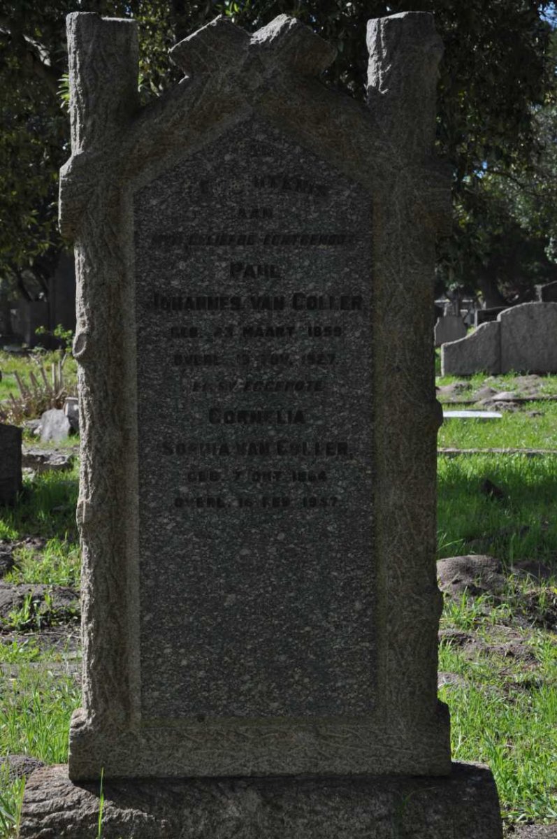 COLLER Paul Johannes, van 1859-1927 &amp; Cornelia Sophia 1864-1957