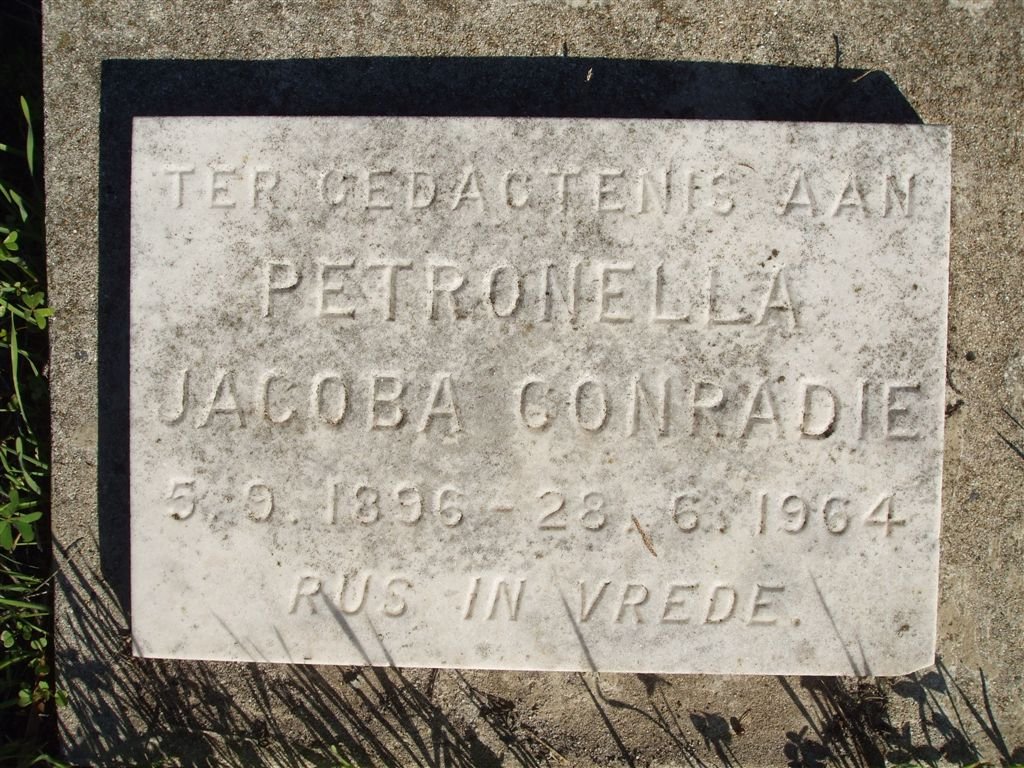 CONRADIE Petronella Jacoba 1896-1964