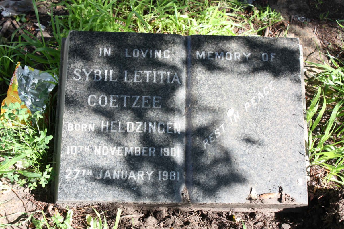 COETZEE Sybil Letitia nee HELDZINGEN 1901-1981