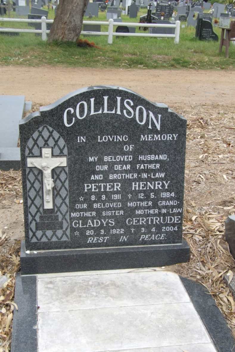COLLISON Peter Henry 1911-1984 &amp; Gladys Gertrude 1922-2004