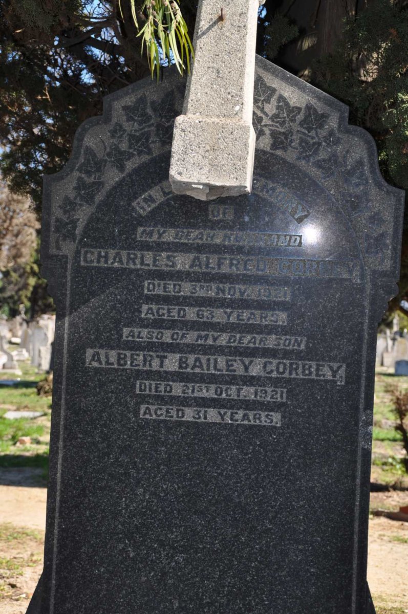 CORBEY Charles Alfred -1921 :: CORBEY Albert Bailey -1921
