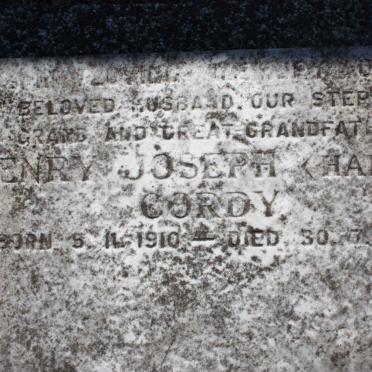 CORDY Henry Joseph 1910-1977