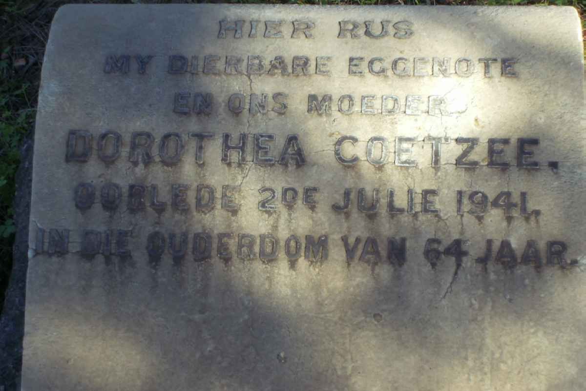 COETZEE Dorothea -1941