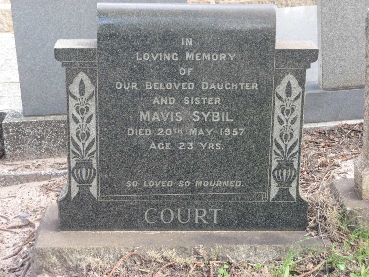 COURT Mavis Sybil -1957