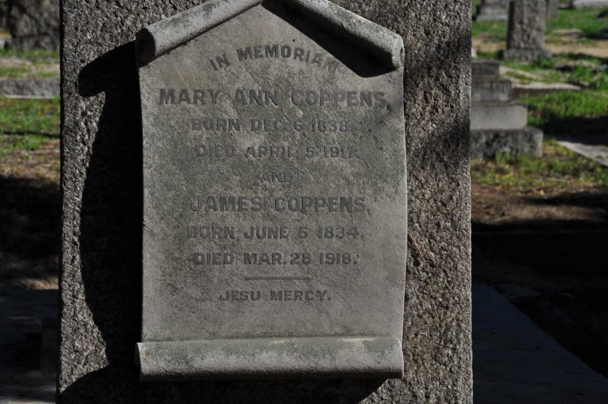 COPPENS James 1834-1918 &amp; Mary Ann 1838-1917