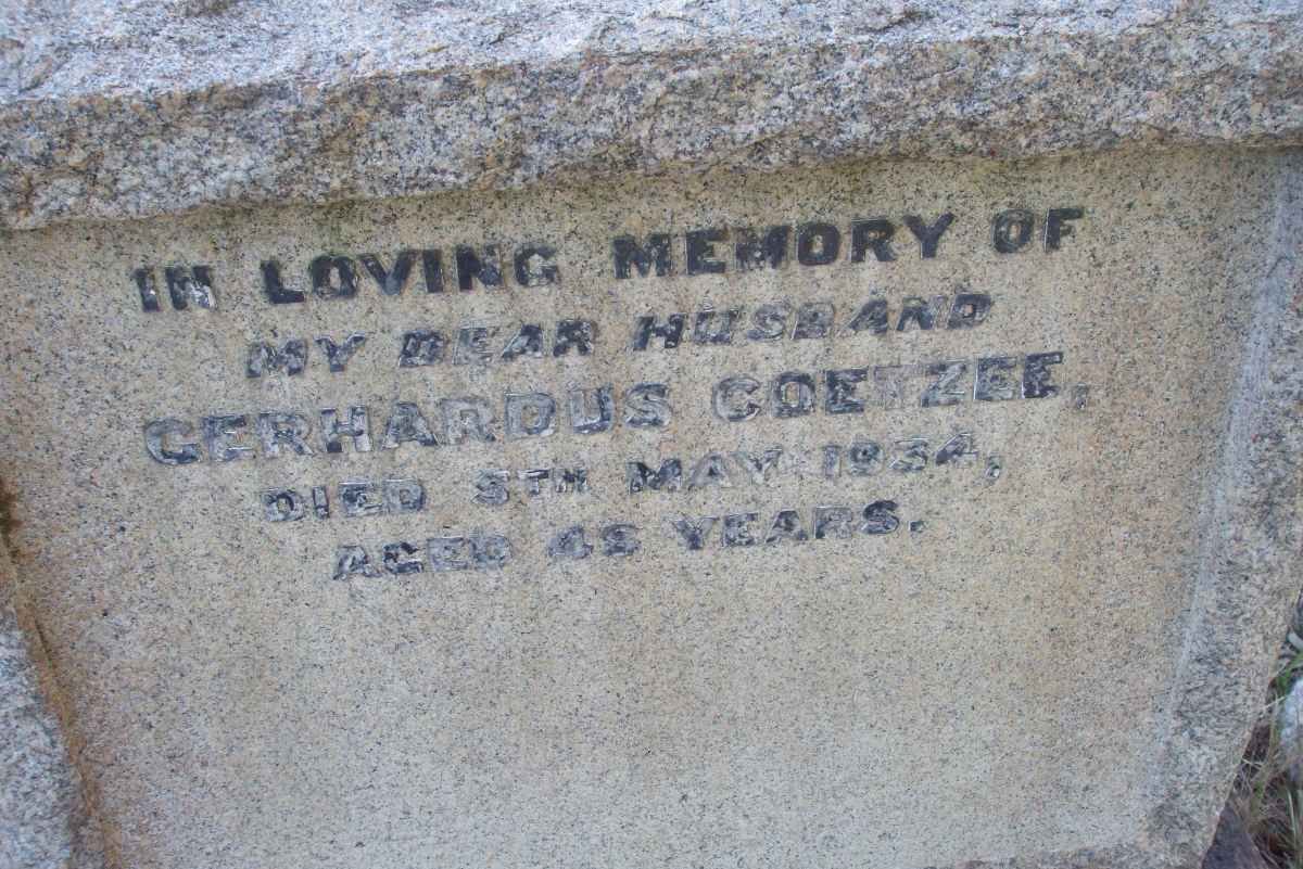 COETZEE Gerhardus -1934