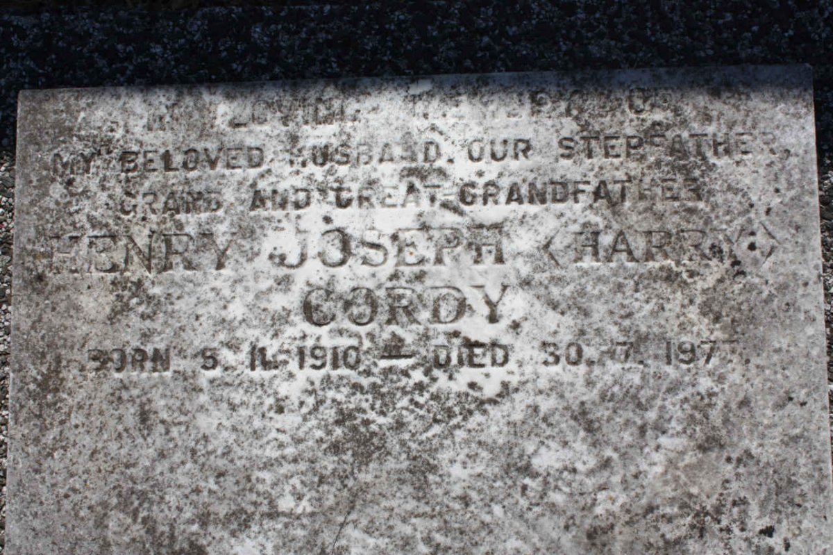 CORDY Henry Joseph 1910-1977