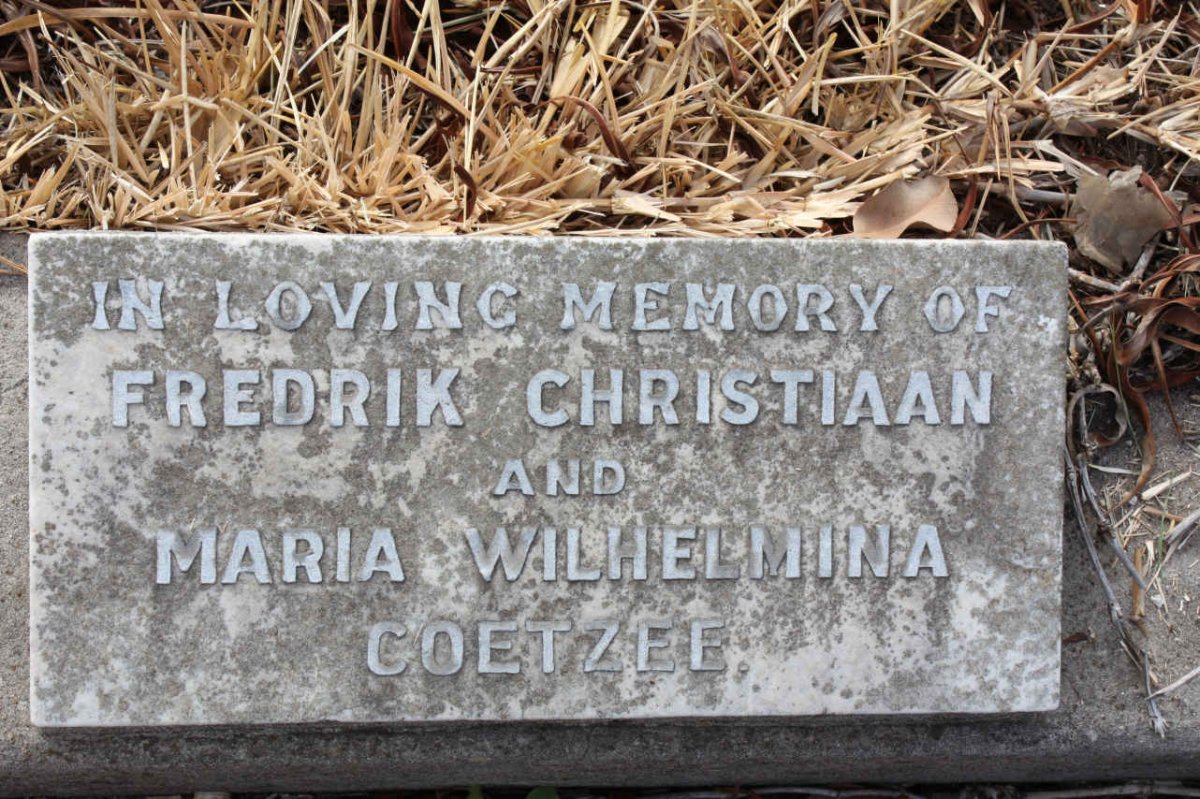 COETZEE Fredrik Christiaan &amp; Maria Wilhelmina