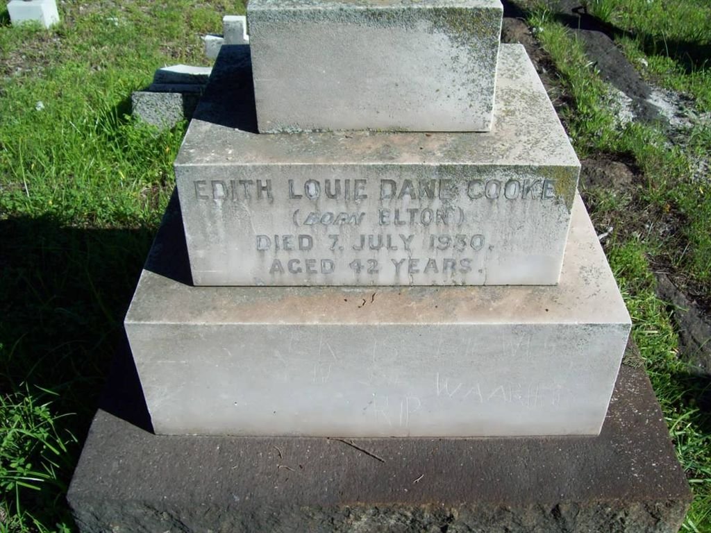 COOKE Edith Louie Dane nee ELTON -1930