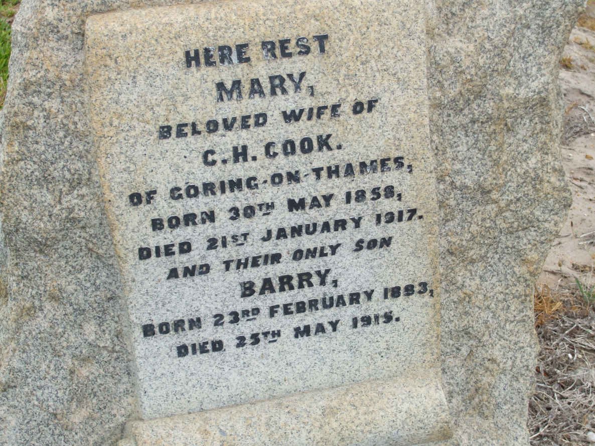 COOK Mary 1858-1917 :: COOK Barry 1893-1915