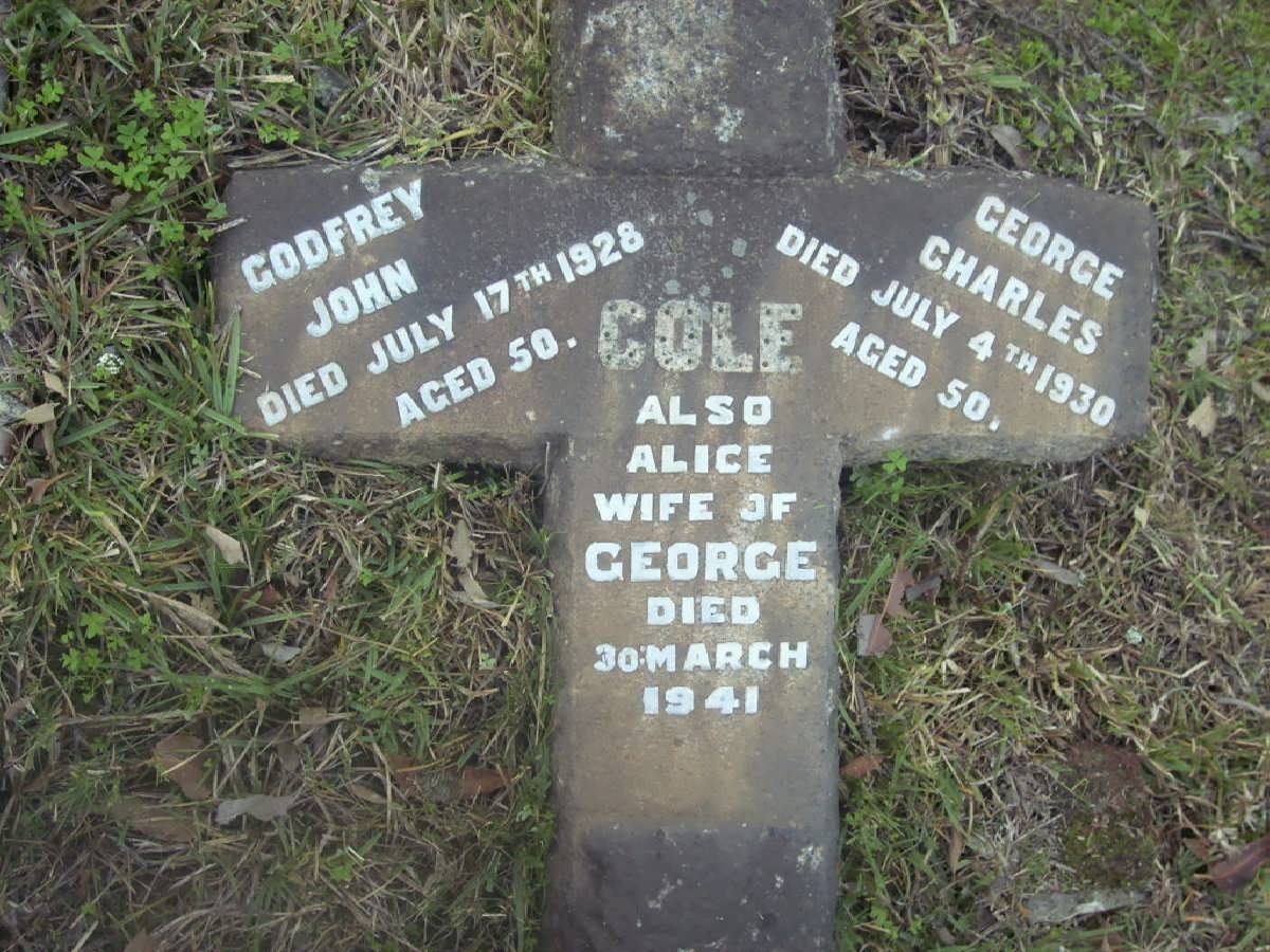 COLE Godfrey John -1928 :: COLE George Charles -1930 &amp; Alice -1941