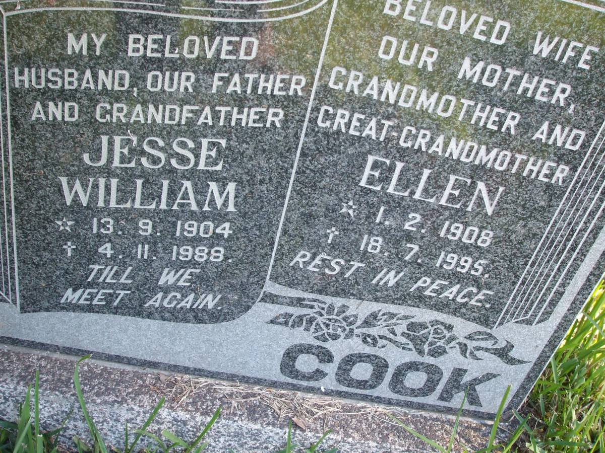 COOK Jesse William 1904-1988 &amp; Ellen 1908-1995