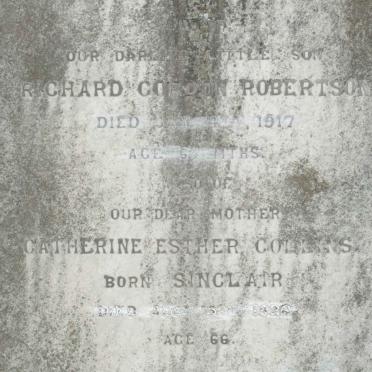 COLLINS Richard Gordon Robertson -1917 :: COLLINS Catherine Esther nee SINCLAIR -1926