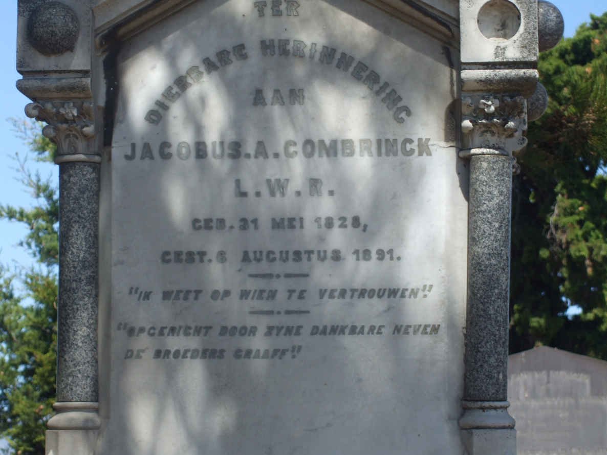 COMBRINCK Jacobus A. 1828-1891