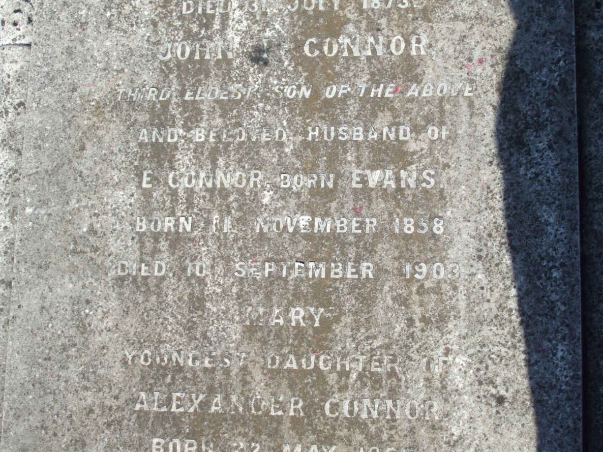 CONNOR John F. 1858-1903 :: CONNOR Mary 1865-1922