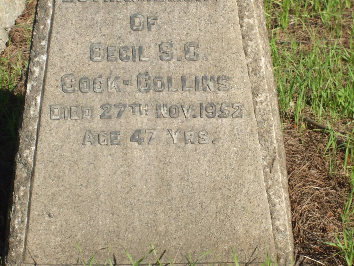 COCK-COLLINS Cecil S.C. -1952