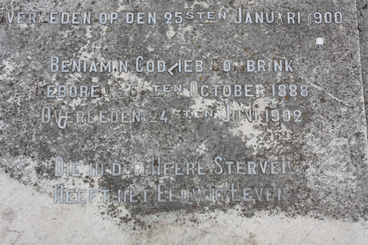 COMBRINK Benjamin Godlieb 1888-1902