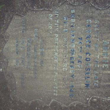 COSSELIN Annie 1846-1914 :: COSSELIN Georgie -1925